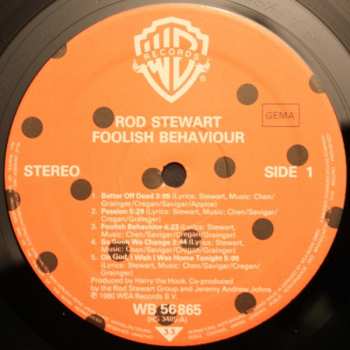 LP Rod Stewart: Foolish Behaviour (+ OBŘÍ PLAKÁT) 325218