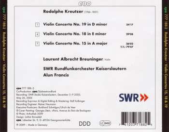 CD Rodolphe Kreutzer: Violin Concertos 15, 18 & 19 296656