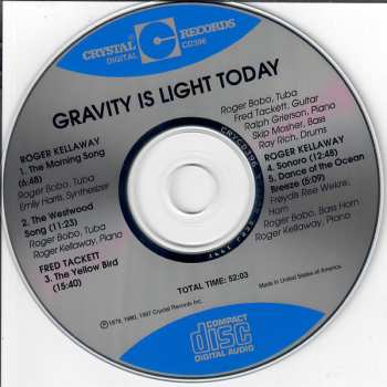 CD Roger Bobo: Gravity Is Light Today