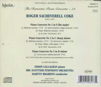 CD Roger Sacheverell Coke: Piano Concerto No 3, Op 30 / Piano Concerto No 4, Op 38 / Piano Concerto No 5, Op 57 188786