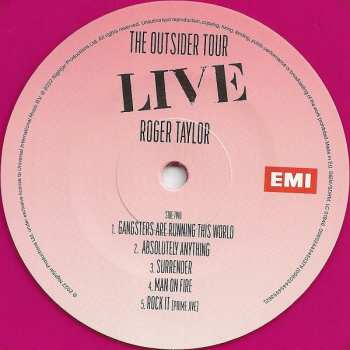 2LP Roger Taylor: The Outsider Tour - Live CLR