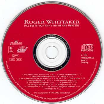 2CD Roger Whittaker: Das Beste Von Der Stimme Des Herzens 244363