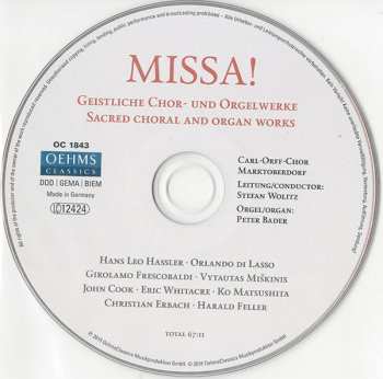CD Roland de Lassus: Missa! - Geistliche Chor - und Orgelwerke 114591