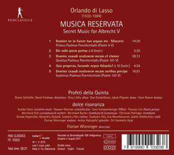 CD Roland de Lassus: Musica Reservata - Secret Music For Albrecht V 288611