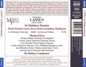 CD Roland de Lassus: St Matthew Passion 335566