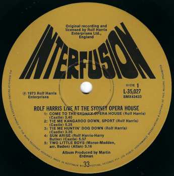 LP Rolf Harris: Live At The Sydney Opera House 534433