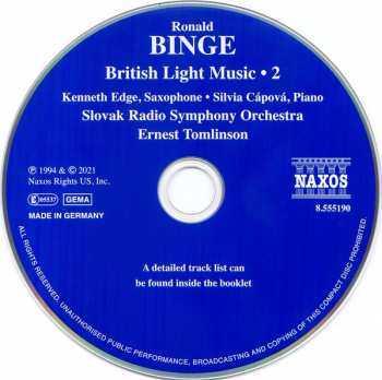 CD Ronald Binge: British Light Music • 2 118726