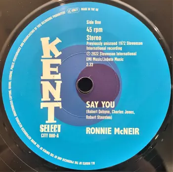 Ronnie McNeir: Say You