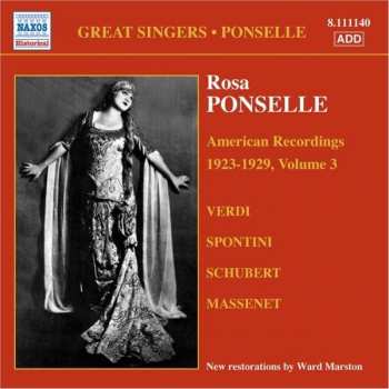 Album Rosa Ponselle: American Recordings 1923 - 1929, Volume 3