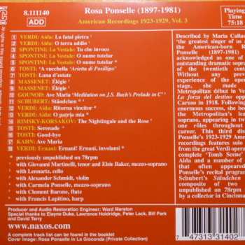 CD Rosa Ponselle: American Recordings 1923 - 1929, Volume 3 306693