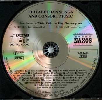CD Rose Consort Of Viols: Elizabethan Songs And Consort Music 301356
