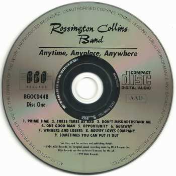 2CD Rossington Collins Band: Anytime, Anyplace, Anywhere / This Is The Way 407028