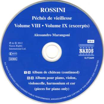 2CD Gioacchino Rossini: Complete Piano Music • 4 462725