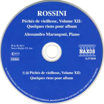 CD Gioacchino Rossini: Complete Piano Music • 5 459057