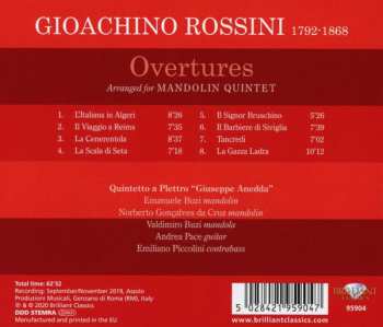 CD Gioacchino Rossini: Overtures Arranged For Mandolin Quintet 458653
