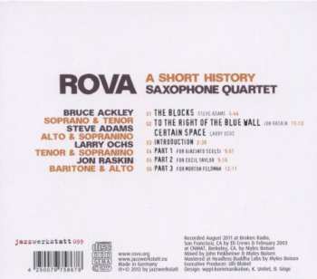 CD Rova Saxophone Quartet: A Short History 234106
