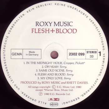 LP Roxy Music: Flesh + Blood 445686
