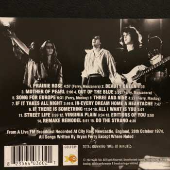 CD Roxy Music: Newcastle Complete 426901