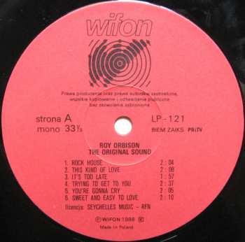 LP Roy Orbison: The Original Sound 70395