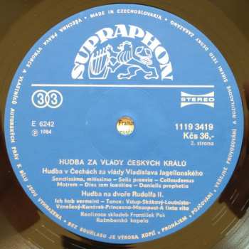 LP Rožmberská Kapela: Music In The Reign Of Czech Kings = Hudba Za Vlády Českých Králů 278623