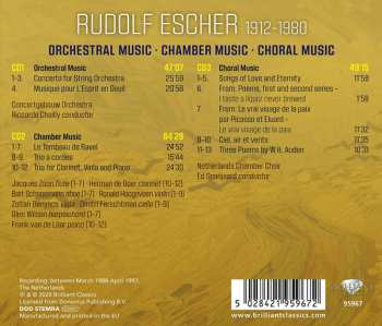 3CD Rudolf Escher: Orchestral Music / Chamber Music / Choral Music 221141