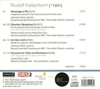 CD Rudolf Kelterborn: Hommage a FD; Chamber Symphony 3 529894