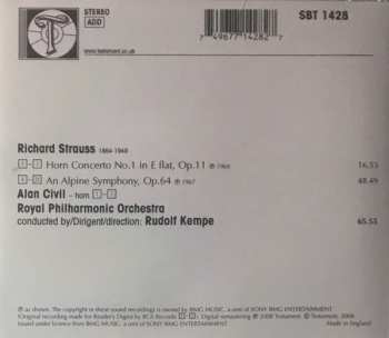 CD Rudolf Kempe: Eine Alpensinfonie • Horn Concerto No.1 182287
