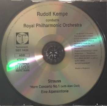 CD Rudolf Kempe: Eine Alpensinfonie • Horn Concerto No.1 182287