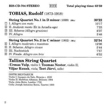 CD Rudolf Tobias: String Quartets Nos. 1 & 2