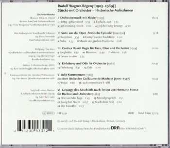 CD Rudolf Wagner-regeny: Orchestral Works: Orchestermusik Mit Klavier [1935]; Einleitung Und Ode; Lieder Des Abschieds [1969] 396257