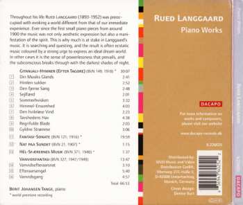 CD Rued Langgaard: Piano Works 191416