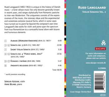 CD Rued Langgaard: Violin Sonatas, Vol. 2 467474