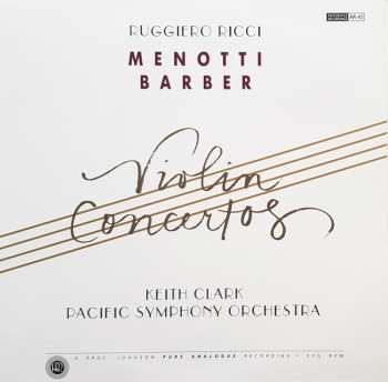 Album Ruggiero Ricci: Menotti / Barber: Violin Concertos