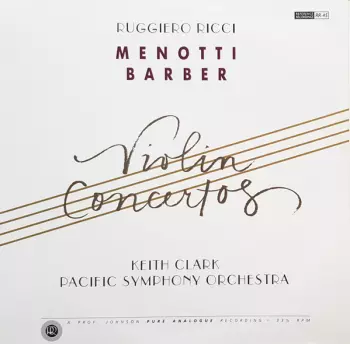 Menotti / Barber: Violin Concertos