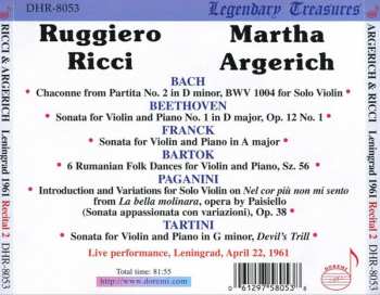 CD Ruggiero Ricci: Leningrad, Recital II: April 22, 1961 309280