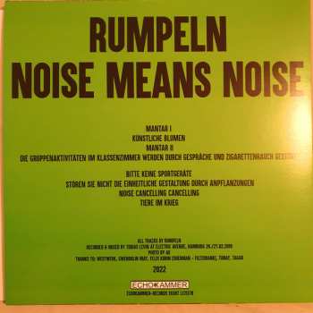 LP Rumpeln: Noise Means Noise 489054