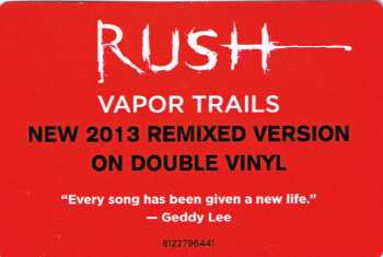 2LP Rush: Vapor Trails Remixed 514748