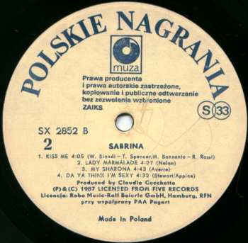 LP Sabrina: Sabrina