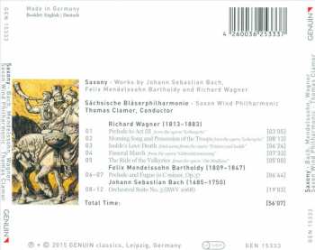 CD Sächsische Bläserphilharmonie: Saxony: Works By Johann Sebastian Bach, Felix Mendelssohn-Bartholdy And Richard Wagner 436047