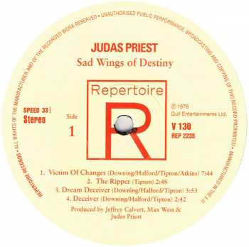 LP Judas Priest: Sad Wings Of Destiny 31338