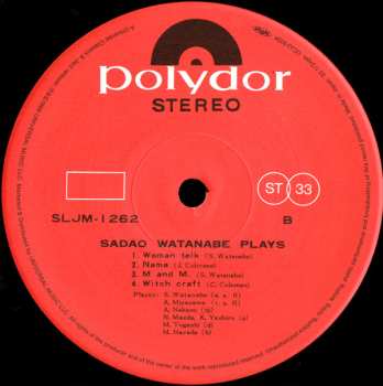 LP Sadao Watanabe: Plays LTD 533530