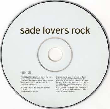 CD Sade: Lovers Rock