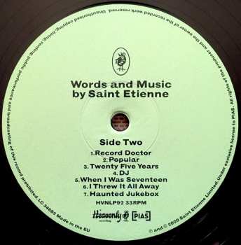 LP Saint Etienne: Words And Music By Saint Etienne  LTD 529242