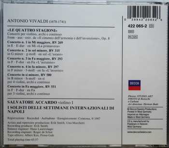CD Salvatore Accardo: Le Quattro Stagioni, Concertos For 3 & 4 Violins 423867
