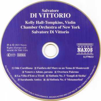 CD Salvatore Di Vittorio: Sinfonias Nos. 3 And 4 • Venere E Adone 153181