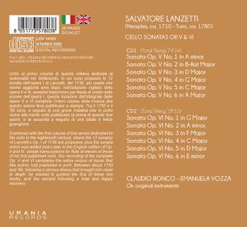 2CD Salvatore Lanzetti: Cello Sonatas Op. V & VI 495638