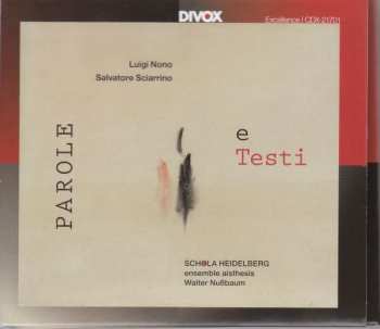 Album Salvatore Sciarrino: Schola Heidelberg - Parole E Testi