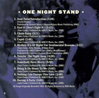 CD Sam Cooke: One Night Stand! At The Harlem Square Club 375572