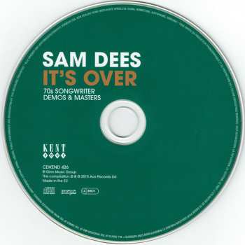 CD Sam Dees: It's Over (70s Songwriter Demos & Masters) 97859