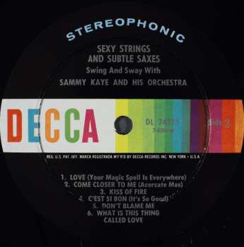 LP Sammy Kaye And His Orchestra: Sexy Strings And Subtle Saxes 526708